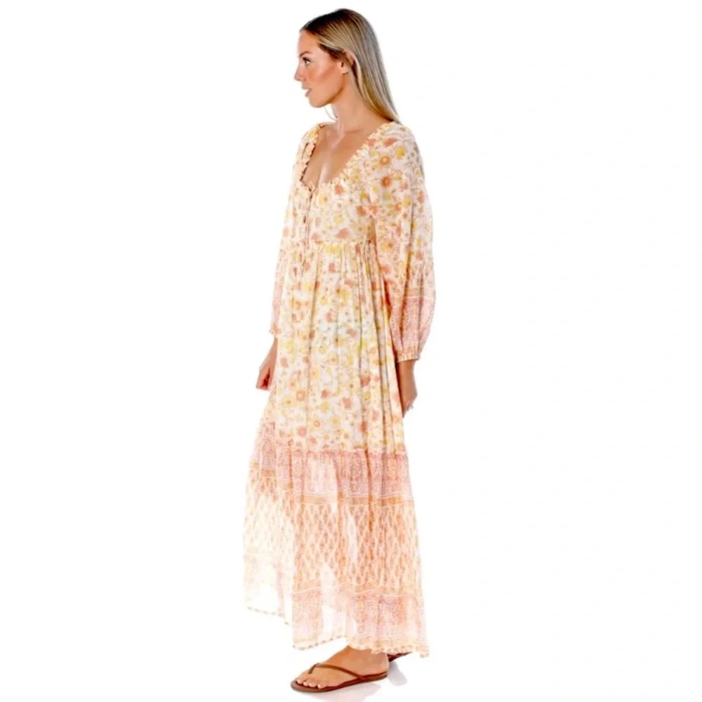 Billabong Endless Sunset Boho Long Sleeve Maxi Dress - Picture 6 of 10